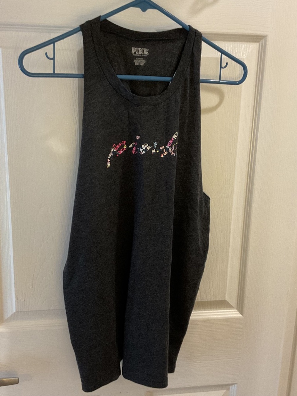 Victoria secret pink medium muscle tank top floral gym casual beach